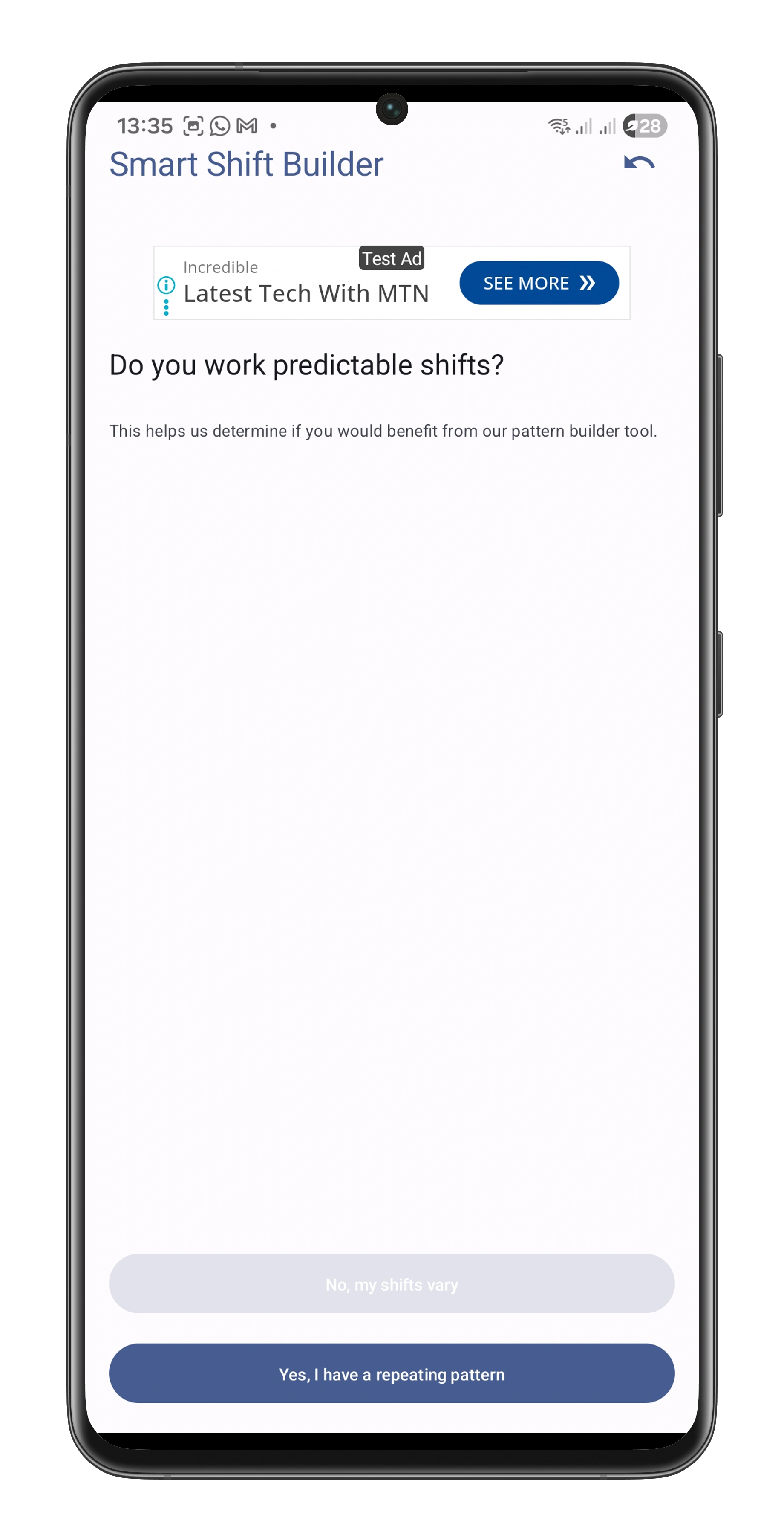 Shift Show pattern setup