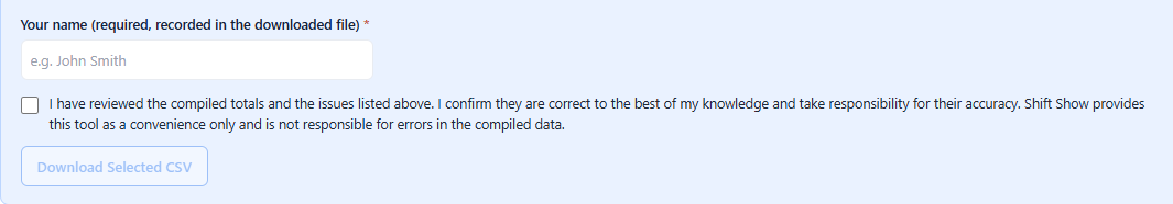 The Manager's Desk confirmation section where the manager enters their name and confirms the review