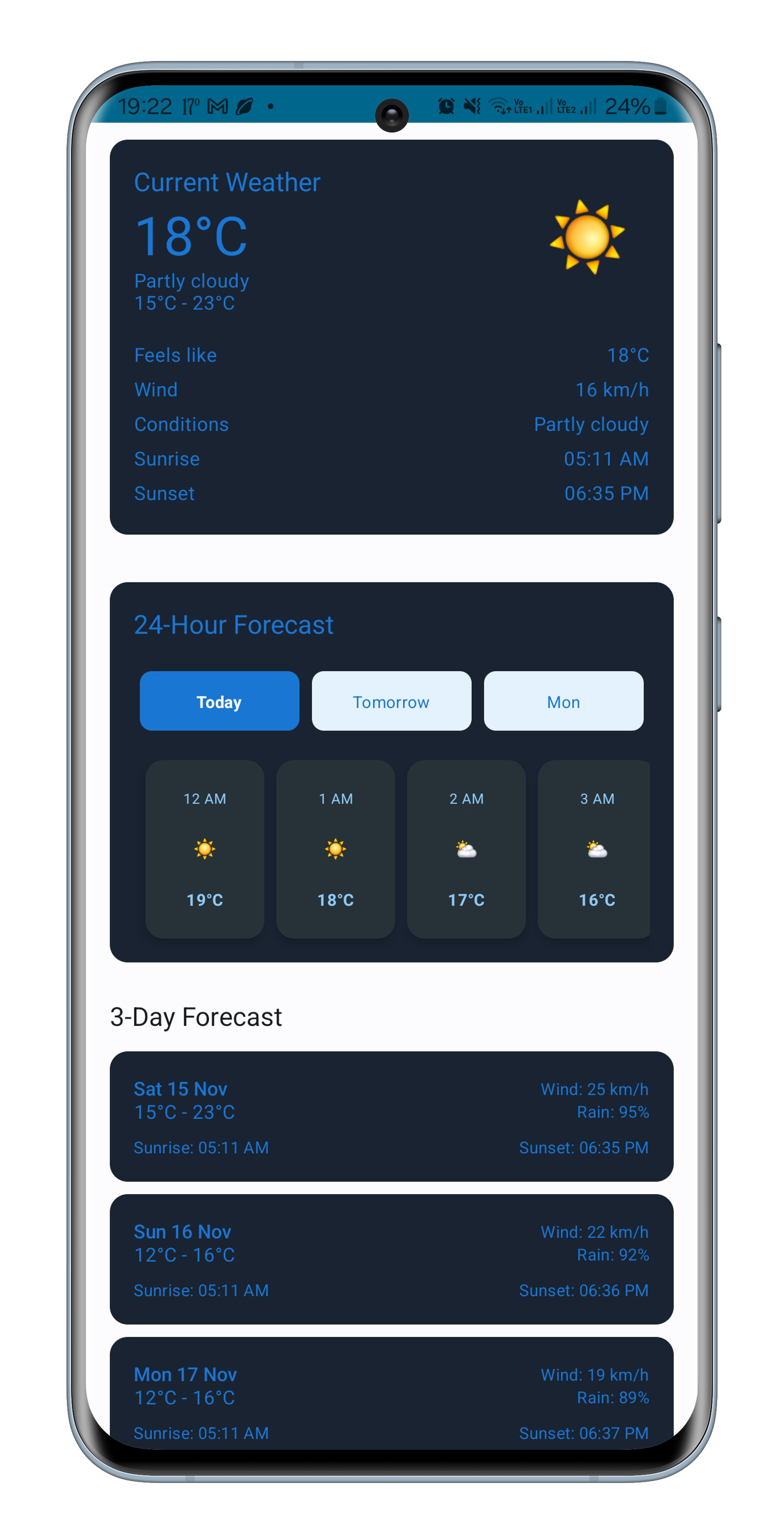 Shift Show dark mode